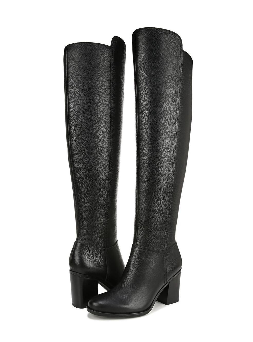 Naturalizer Womens Kyrie Knee High Boots Size 7 M Wide Calf Black Leather NIB